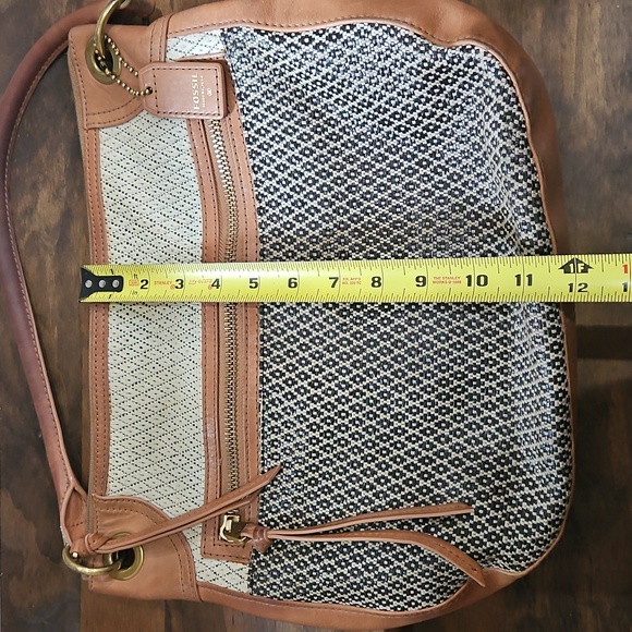 Fossil Black and Tan Shoulder Bag - Picture 10 of 14